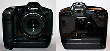 The EOS-1 with the PB-E1 Power Drive Booster Canon EOS 1 kpl.jpg