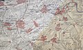 Carte montrant les destructions du Verguier lors de la guerre 14-18.