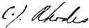 Cecil Rhodes – podpis