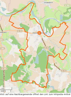 Charette-Varennes with its neighboring towns