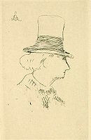 Un altro schizzo raffigurante Baudelaire disegnato da Manet, 11,5 x 7,5 cm (1862- 1868)