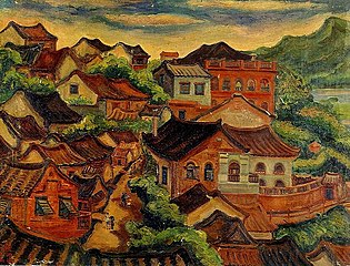 《淡水風景》/1937年/油彩、畫布/ 115×89厘米