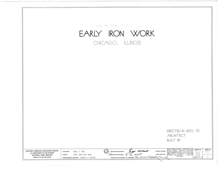 File:Chicago Ironwork, Chicago, Cook County, IL HABS ILL,16-CHIG,7- (sheet 0 of 2).tif