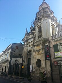 Facciata della chiesa delle Anime del Purgatorio di Giugliano