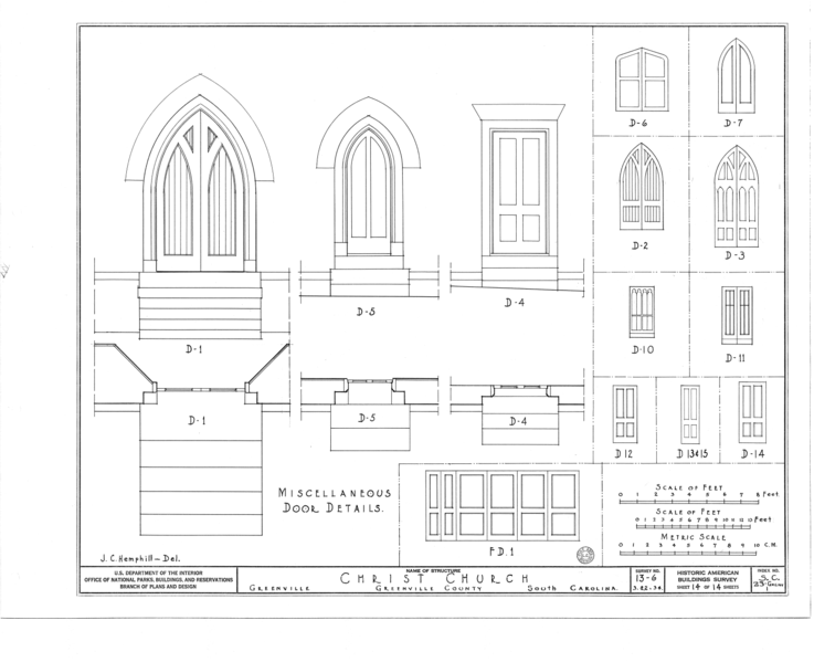 File:Christ Episcopal Church, North Church Street, Greenville, Greenville, SC HABS SC,23-GRENV,1- (sheet 14 of 14).png