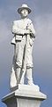 Close-up of comrades statue in front of Lowndes County Courthouse