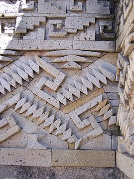 Stonework mosaic at en:Mitla