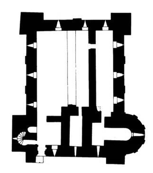 Plan of the first floor of Colchester Castle keep