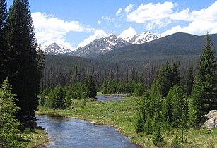 The Colorado River in the Kawuneeche Valley.