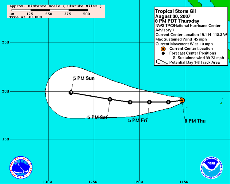 File:Cone Chart Arrival Probabilities of Tropical Storm Gil.png