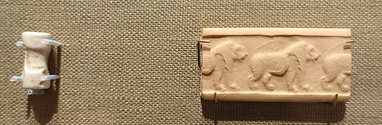 Cylinder seal - Oriental Institute Museum, University of Chicago - DSC07207.JPG