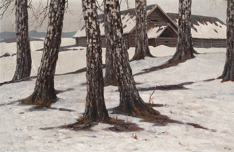 File:Czesław Znamierowski (1890–1977), Winter, 1921, oil on canvas, 44.50 × 67 cm, Lithuanian Art Centre TARTLE.jpg