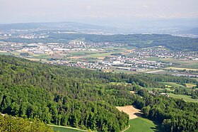 View from the lägern to Regensdorf and Dällikon