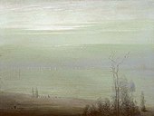 Leon Dabo, Râul Hudson la amurg, 1911