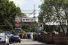 Dale Farm Entrance Dale Farm scaffolding and sign.jpg