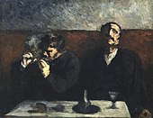 Daumier - kuřák a piják absinthu, 1856-60.jpg