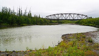 Bridge of the Dempster Highway over the Eagle River