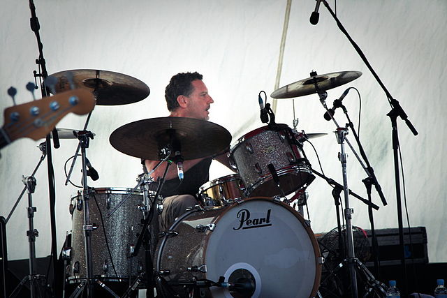 Drummer Mark Kingsmill with Hoodoo Gurus