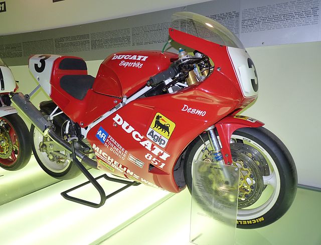 The Ducati 851 SBK '90 driven by Roche in 1990 Superbike World Championship season, won by him.