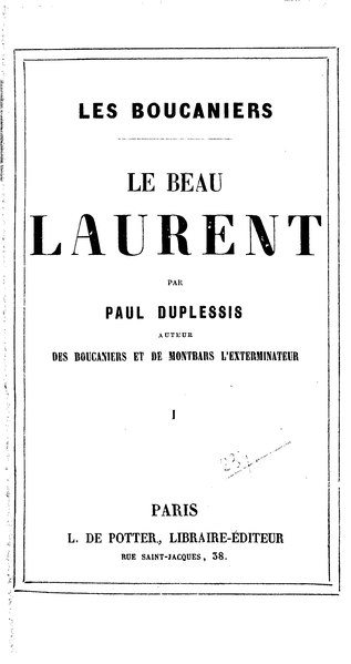 Fichier:Duplessis - Les Boucaniers (Le Beau Laurent), Tome IX, 1853.djvu