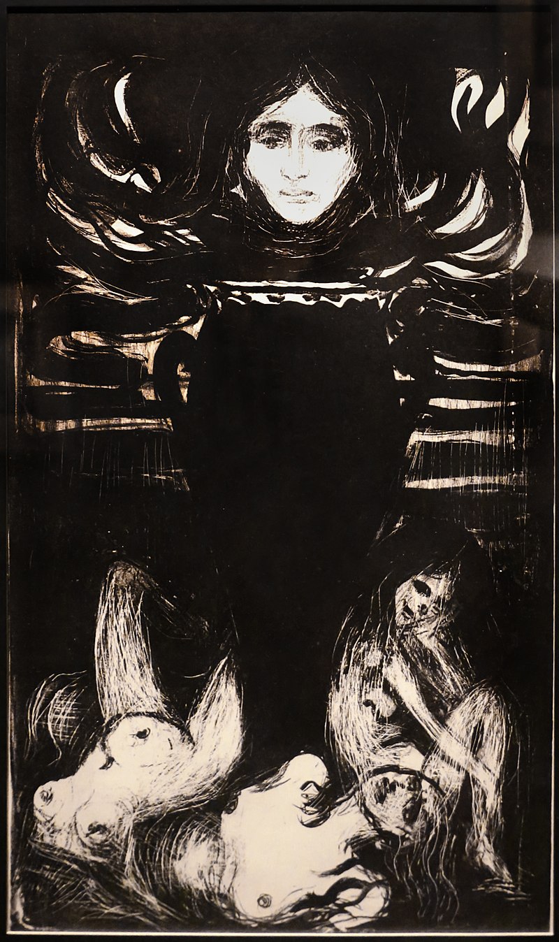 File:Edvard munch, l'urna, 1896, litografia (ca' pesaro).jpg ...