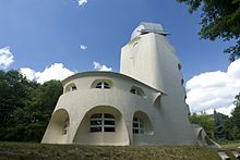 A rear view of Erich Mendelsohn's Einstein Tower Einstein Tower rear view.jpg