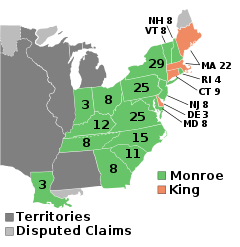 1816 electoral vote results ElectoralCollege1816.svg