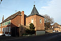 Residential house from 1746 on the Schleidenhof estate with an old prison tower