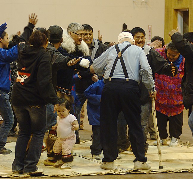 File:Eskimo dance Nalukataq Barrow.jpg