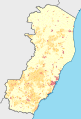 Espirito Santo Mapa da densidade populacional IBGE, Sinopse por Setores, Censo 2010.svg