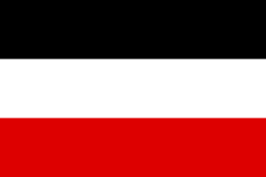 Drapeau national et drapeau du commerce allemand.