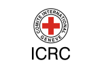 Flag of the ICRC with full logo