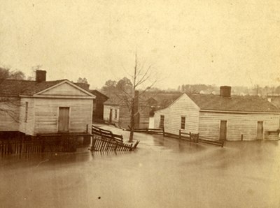 Ocmulgee River flood in Spring 1876