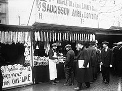 Foire au jambon à Paris, en 1914.