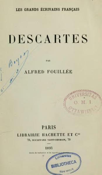 File:Fouillée - Descartes, 1893.djvu