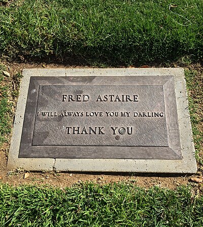 Grave of Fred Astaire, at Oakwood Memorial Park