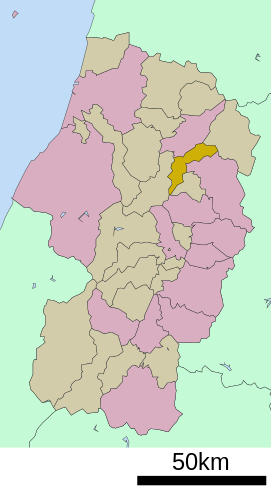 Lokasi Funagata di Prefektur Yamagata