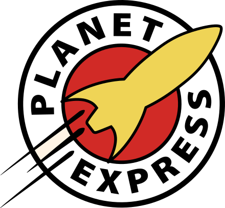 Logo used by the Planet Express company in Futurama