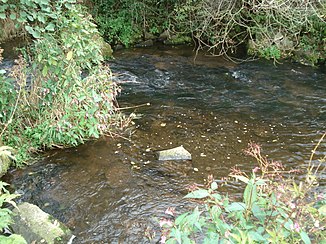 The Gabelbach (back left) flows into the Mud (from front left to right)