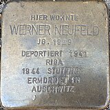 Stolperstein für Werner Neufeld