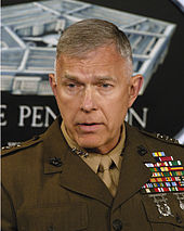 Conway responding to questions at a Pentagon briefing, June 2005 Gen James Terry Conway June 2005.jpg