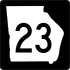 Markierung der State Route 23