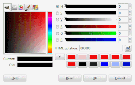 GIMP color picker.