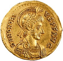 Gold solidus of Honorius Gold Solidus of Honorius.jpg