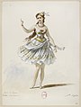 Français : Halévy - La reine de Chypre - Eugène Lacoste, 1876-1877 - 34. Ballet courtisanne. Mlle Riguetti.jpg