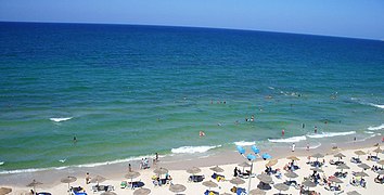 Strand von Hammamet, Tunesien