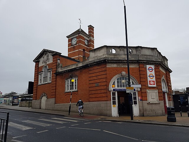 Harrow & Wealdstone station entrance from The Bridge