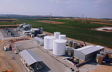 یک نیروگاه توربین گاز در ویوتیای یونان.