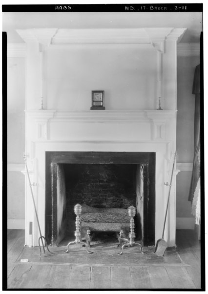 File:Historic American Buildings Survey Albert S. Burns, Photographer October 5, 1935. MANTEL IN NORTH BEDROOM - Harmony Hall, 10500 Livingstone Road (10511 Livingstone Road), HABS MD,17-BROCK,3-11.tif