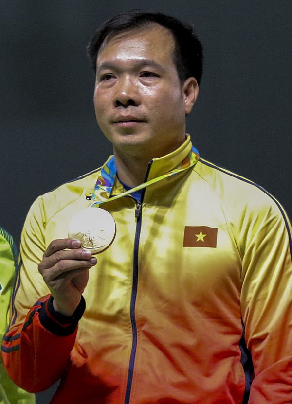 Hoàng Xuân Vinh became the first Vietnamese sportsman to win a gold medal at the Olympics